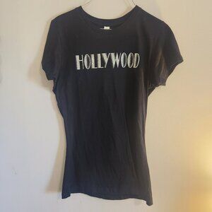 Hollywood Women's Black Short Sleeve Tee